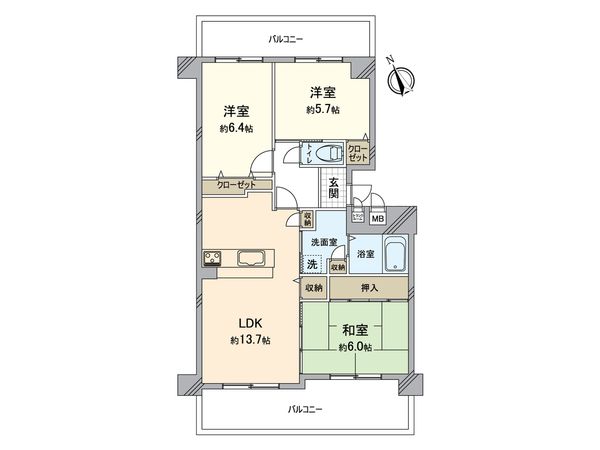 エバーランドシティ新・泉北 4番館 間取図(平面図) エバーランドシティ新・泉北 4番館 間取図(平面図)