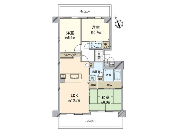 エバーランドシティ新・泉北 4番館 間取図