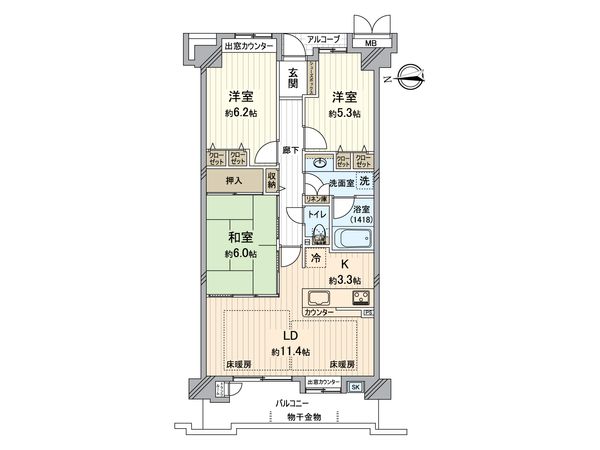 レピア高石千代田 間取図(平面図) レピア高石千代田 間取図(平面図)