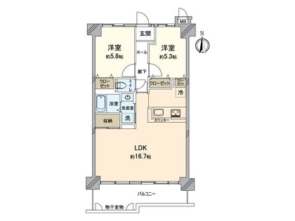 メイツ北野田 間取図(平面図)