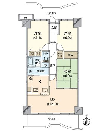 フェルティ・メイツ泉ヶ丘1番館 間取図(平面図)