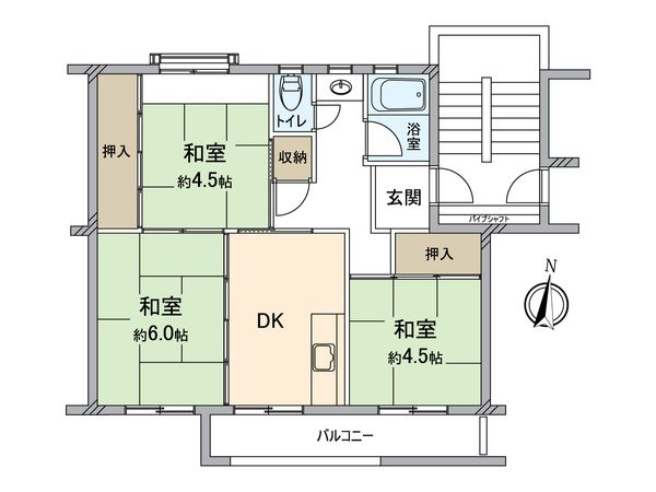 金剛第三住宅 219号棟 間取図(平面図)