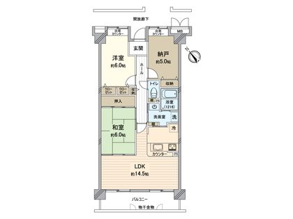 南海サウスコート千代田 間取図(平面図)