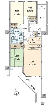 北花田庭園都市グランアヴェニューはな・スカイタワー 間取図(平面図) 北花田庭園都市グランアヴェニューはな・スカイタワー 間取図(平面図)