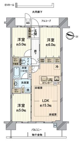 プレサンスロジェ鳳公園 間取図(平面図)