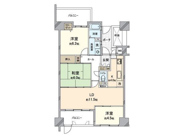忠岡アーバンコート A棟 間取図(平面図) 忠岡アーバンコート A棟 間取図(平面図)