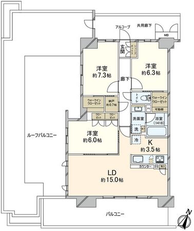 プラネスーペリア泉北原山公園 間取図(平面図)