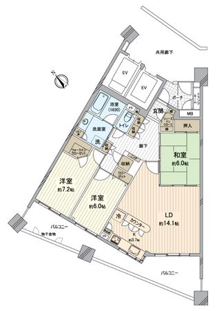 ファーストアヴェニューⅡリバーガーデン泉ヶ丘 間取図(平面図) ファーストアヴェニューⅡリバーガーデン泉ヶ丘 間取図(平面図)