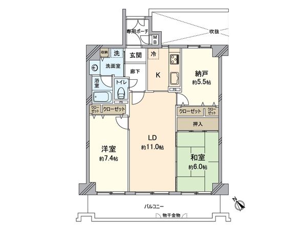 サニークレスト泉ヶ丘 間取図(平面図) 間取図(平面図)