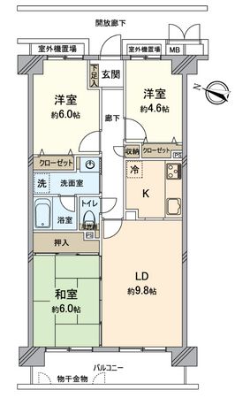 金剛アーバンコンフォート 間取図(平面図) 間取図(平面図)