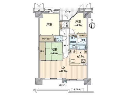 ルネヒューマンズガーデン金岡公園 間取図(平面図)