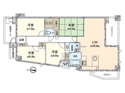 ルネフェリアス堺鳳 間取図(平面図)