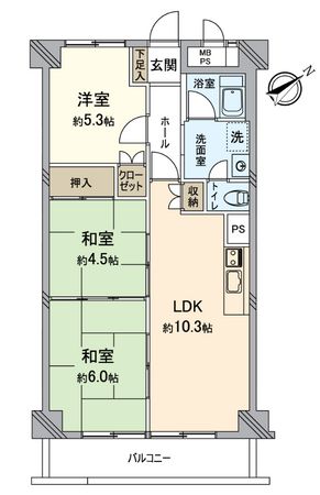 狭山ハウス 3号館 間取図(平面図) 狭山ハウス 3号館 間取図(平面図)