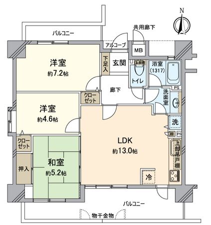シャルマンフジマイセレクトなかもず駅前ハートクロス 間取図(平面図) シャルマンフジマイセレクトなかもず駅前ハートクロス 間取図(平面図)