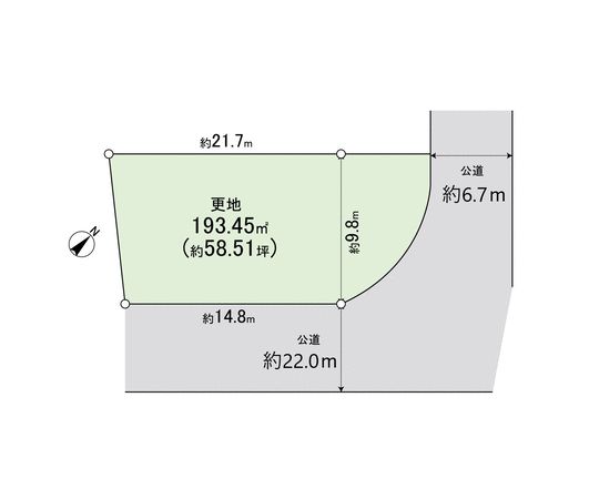 堺市南区茶山台3丁 B号地 地形図