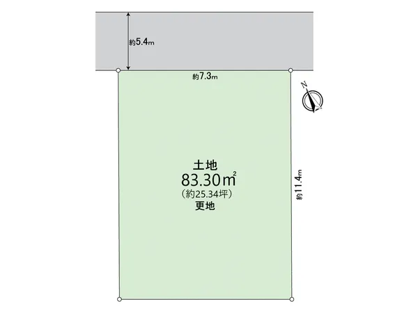 間口約7.3ｍございます。