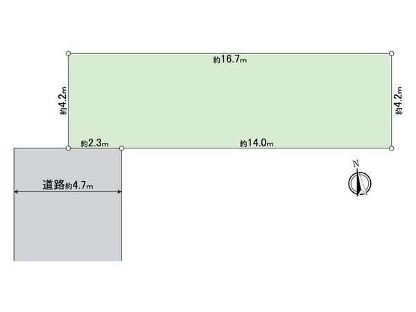 堺市堺区中向陽町2丁古家有土地 区画図