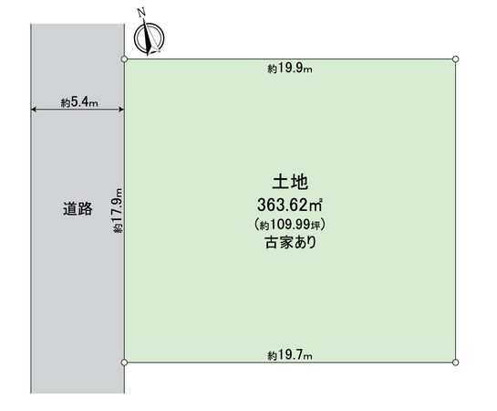 堺市堺区出島海岸通四丁古家有土地 区画図 堺市堺区出島海岸通四丁古家有土地 区画図