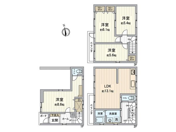 堺市西区鳳西町3丁 間取図(平面図) 堺市西区鳳西町3丁 間取図(平面図)