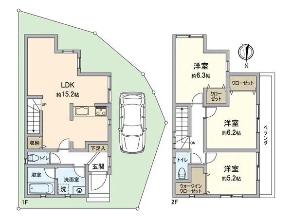 3LDKの間取り　室内をご確認下さい