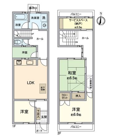 堺市堺区中田出井町三丁 間取図(平面図) 堺市堺区中田出井町三丁 間取図(平面図)