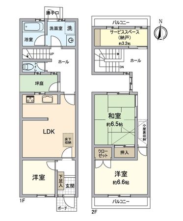 堺市堺区中田出井町三丁 間取図(平面図)