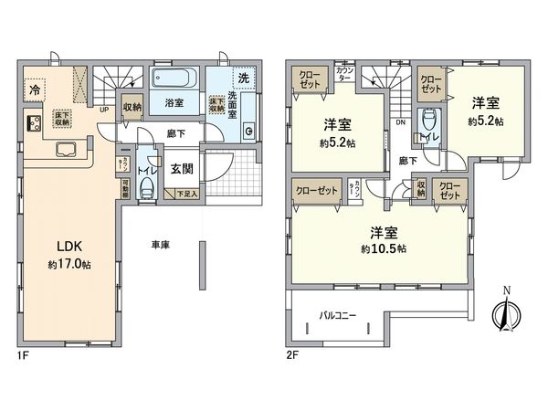 堺市東区北野田 間取図(平面図) 堺市東区北野田 間取図(平面図)