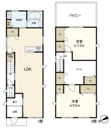 高石市千代田二丁目 間取図(平面図)