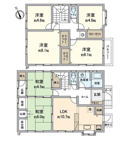 岸和田市北町戸建 間取図(平面図) 岸和田市北町戸建 間取図(平面図)
