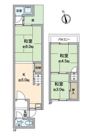堺市堺区七条通 戸建 間取図(平面図) 堺市堺区七条通 戸建 間取図(平面図)
