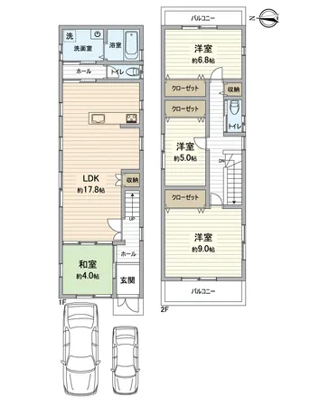 平成17年10月建築の４ＬＤＫの間取り