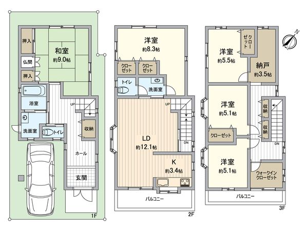 堺市堺区新在家町東4丁 間取図(平面図) 堺市堺区新在家町東4丁 間取図(平面図)