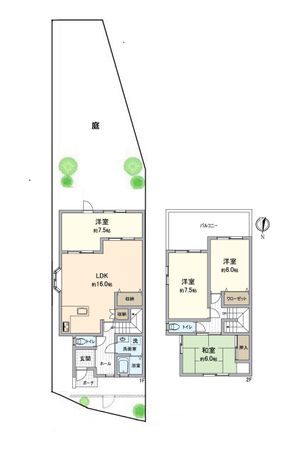 和泉市光明台二丁目 間取図(平面図) 和泉市光明台二丁目 間取図(平面図)