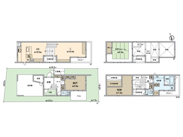 堺市堺区北丸保園戸建 間取図(平面図)
