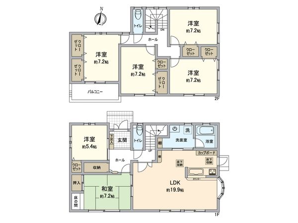 河内長野市荘園町 間取図(平面図) 河内長野市荘園町 間取図(平面図)