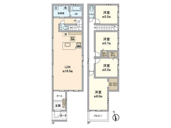 堺市堺区楠町4丁 間取図(平面図) 堺市堺区楠町4丁 間取図(平面図)