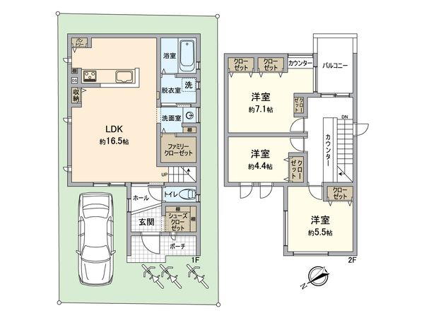 堺市西区鳳中町1丁 間取図(平面図) 堺市西区鳳中町1丁 間取図(平面図)