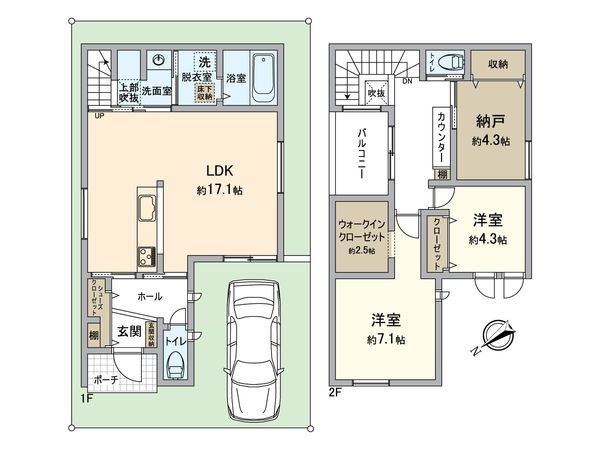 堺市西区鳳中町1丁 間取図(平面図) 堺市西区鳳中町1丁 間取図(平面図)