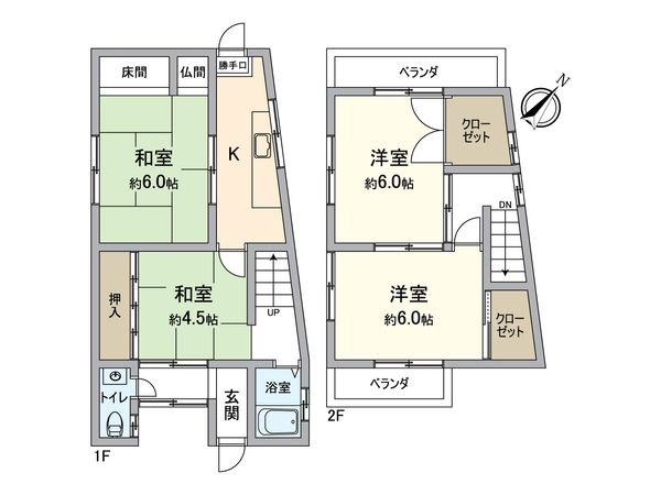 堺市堺区永代町一丁 間取図(平面図) 堺市堺区永代町一丁 間取図(平面図)
