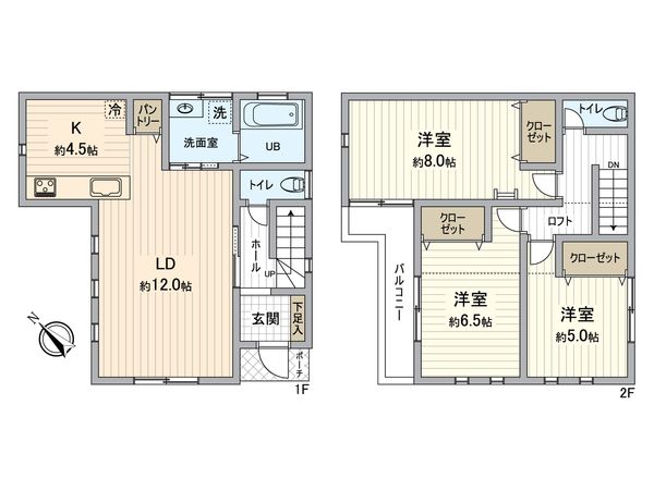 岸和田市並松町 間取図(平面図) 岸和田市並松町 間取図(平面図)