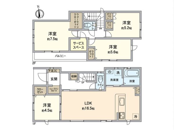 堺市西区堀上緑町1丁 間取図(平面図) 堺市西区堀上緑町1丁 間取図(平面図)