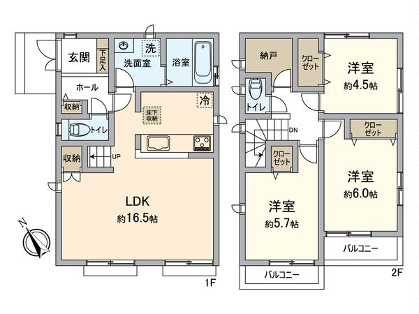 堺市堺区京町通 新築 間取図(平面図) 堺市堺区京町通 新築 間取図(平面図)