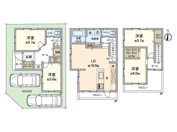 堺市堺区山本町5丁 新築戸建 間取図(平面図)