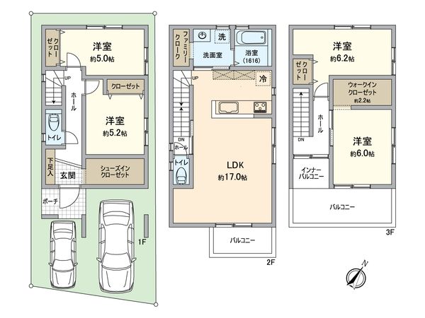堺市西区神野町 新築 間取図(平面図) 堺市西区神野町 新築 間取図(平面図)