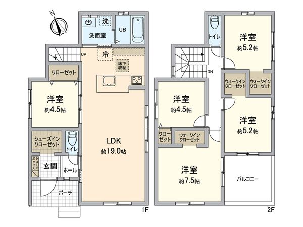 高石市羽衣5丁目 2号棟 間取図(平面図)