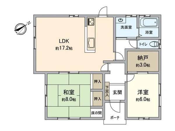 2SLDKの間取り