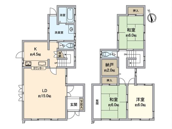 堺市西区浜寺元町三丁戸建 間取図(平面図) 堺市西区浜寺元町三丁戸建 間取図(平面図)