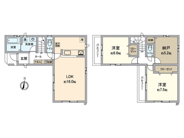 堺市西区上 新築戸建 間取図(平面図)