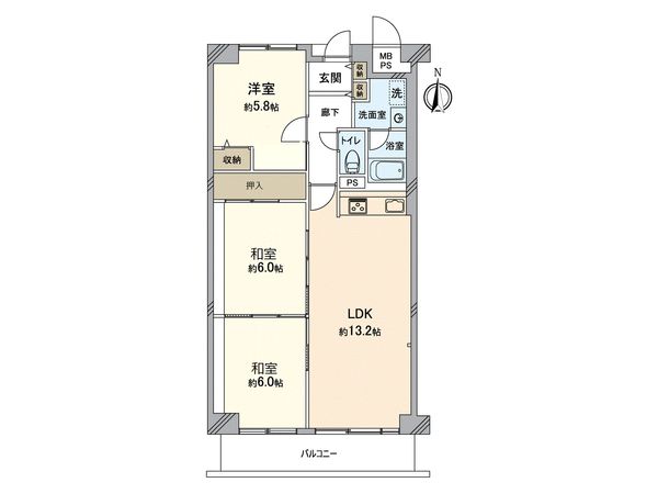 メゾンドール高石 間取図(平面図) 間取図(平面図)