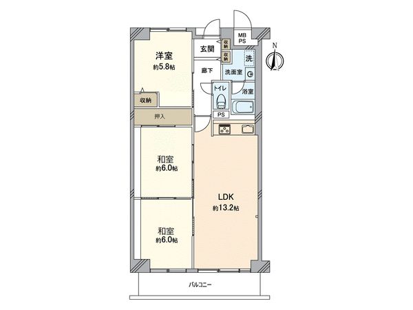 メゾンドール高石 間取図(平面図) メゾンドール高石 間取図(平面図)